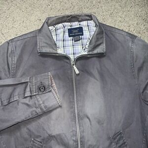 Brooks Brothers 346 Harrington Jacket Faded Gray Full Zip Women's S Plaid Lined
